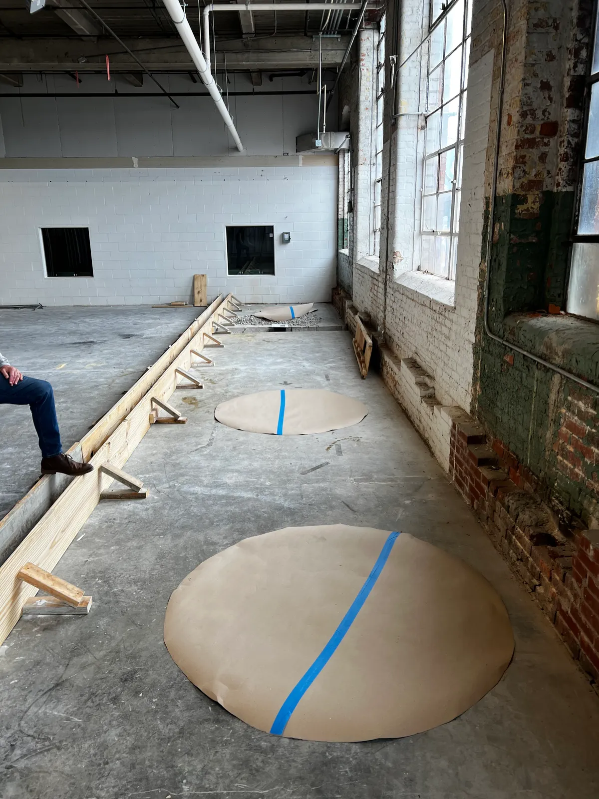 Framing where the new stills will be installed at Irons One Distillery
