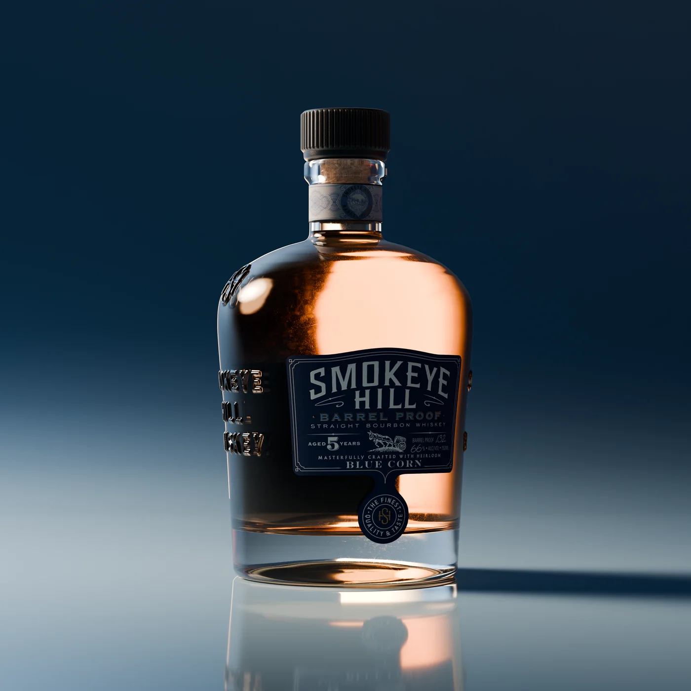 Smokeye Hill Barrel Proof blue-corn bourbon, the bottle that won ASCOT Bourbon of the Year