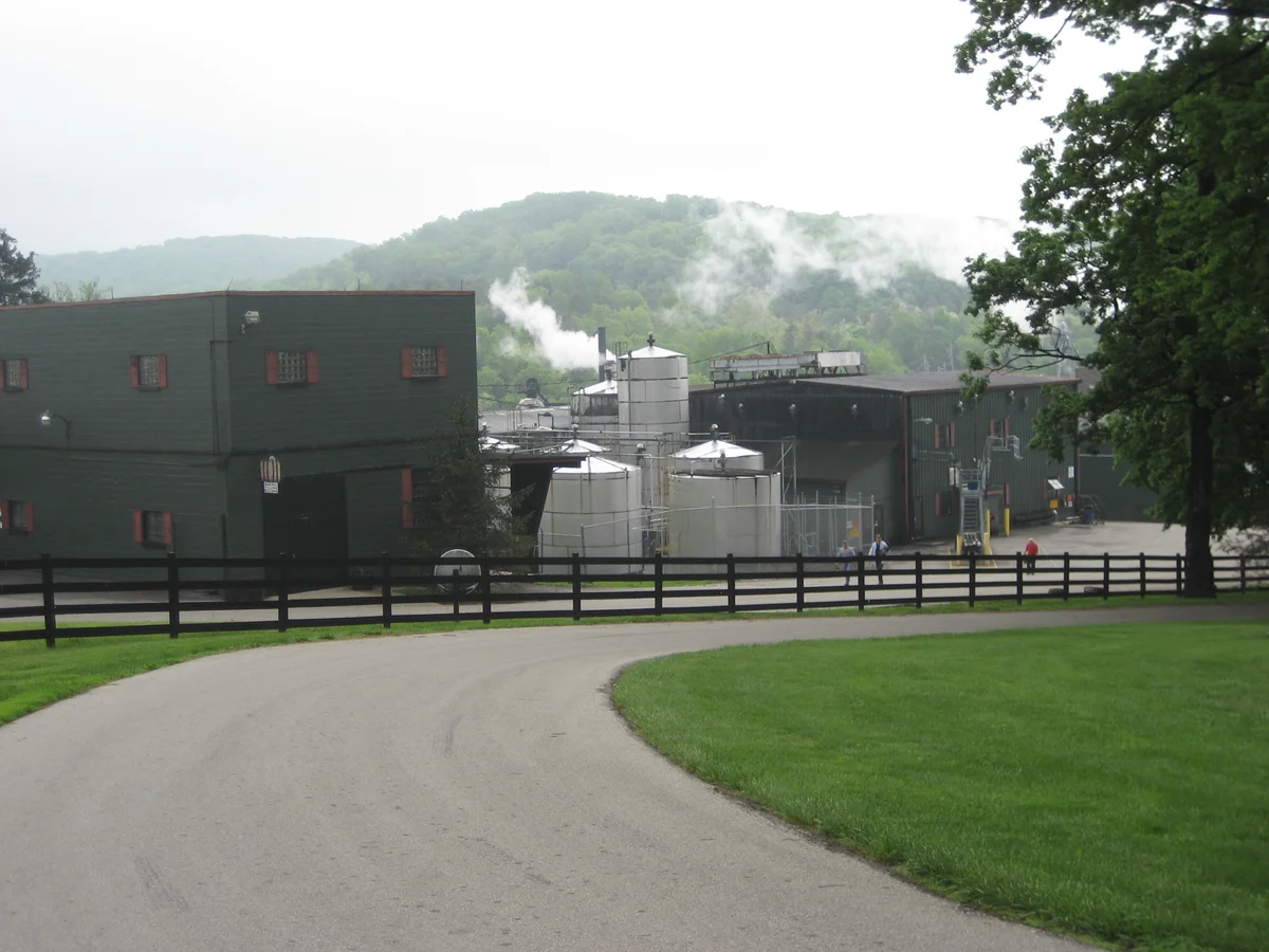 View of Jim Beam distillery from the Beam House, Clermont, Kentucky
