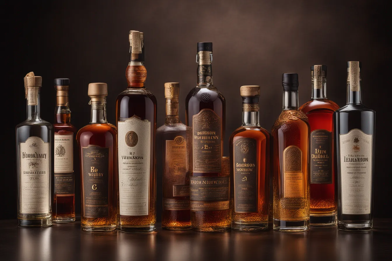 Six essential home bar spirit bottles