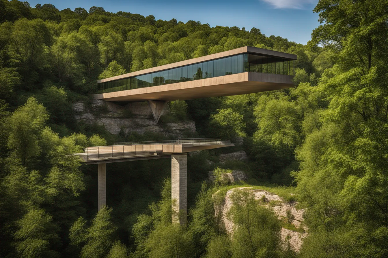 Wild Turkey visitor center overlooking the Kentucky River palisades